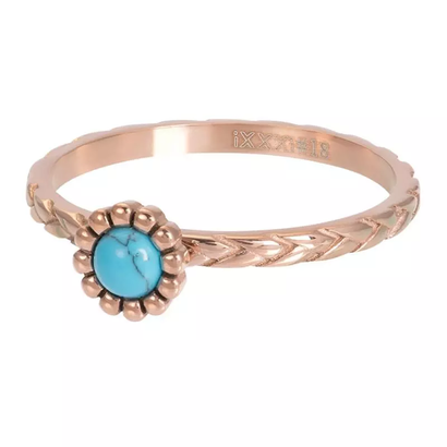 IXXXI JEWELRY RINGEN iXXXi Jewelry Washer Inspired Turquoise 2mm Rose gold colored