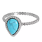 IXXXI JEWELRY RINGEN iXXXi Schmuckscheibe Magic Turquoise 2mm Silberfarben