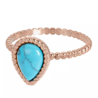 IXXXI JEWELRY RINGEN iXXXi Schmuck Waschmaschine Magic Turquoise 2mm Roségold gefärbt