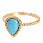 IXXXI JEWELRY RINGEN iXXXi Schmuckscheibe Magic Turquoise 2mm Gold