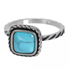IXXXI JEWELRY RINGEN iXXXi Jewelry Vulring Summer Turquoise  2mm Zilverkleurig