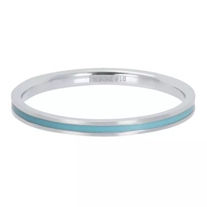 IXXXI JEWELRY RINGEN iXXXi Jewelry Washer Line Turquoise 2mm Silver colored
