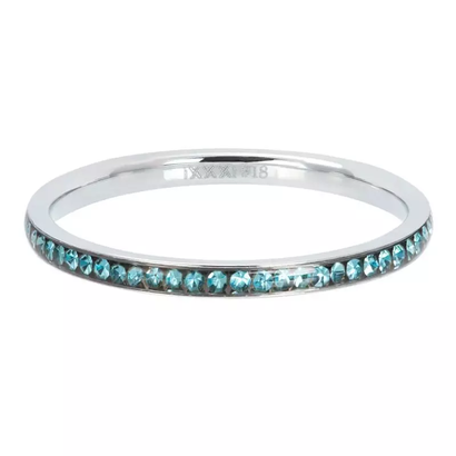 IXXXI JEWELRY RINGEN iXXXi Unterlegscheibe 0,2 cm Narrow Zirconia Bohemian Aqua Silver