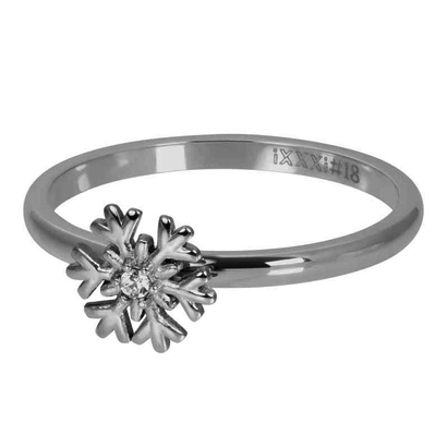 IXXXI JEWELRY RINGEN iXXXi Jewelry Vulring Snowflake  2mm Zilverkleurig
