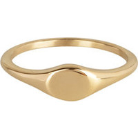CHARMIN'S Charmins ring Zegelring Petite  Ovaal Steel Gold
