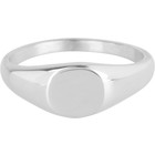 CHARMIN'S Charmins ring Signet ring Petite Round Steel Silver