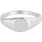 CHARMIN'S Charmins Ring Siegelring Petite Round Stahl Silber