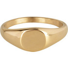 CHARMIN'S Charmins Ring Siegelring Petite Round Steel Gold