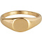 CHARMIN'S Charmins Ring Siegelring Petite Round Steel Gold