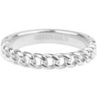 CHARMIN'S Charmins Ring Schwere Halbkette Stahl Silber
