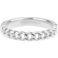 CHARMIN'S Charmins Ring Schwere Halbkette Stahl Silber