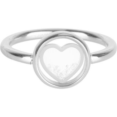 CHARMIN'S Charmins ring Dancing Love White Chrystal Steel Silver