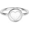 CHARMIN'S Charmins Ring Dancing Love Weiß Chrystal Steel Silber