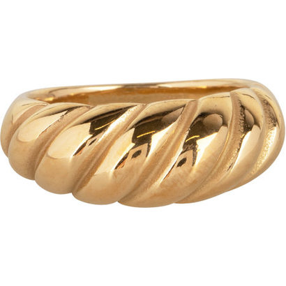 CHARMIN'S Charmins ring Chubby Croissant Steel Gold