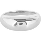 CHARMIN'S Charmins ring Chunky Smooth Steel Silver