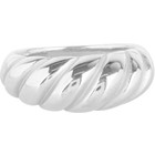 CHARMIN'S Charmins ring Chubby Croissant Steel Silver