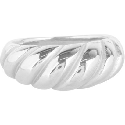 CHARMIN'S Charmins ring Chubby Croissant Steel Silver