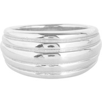 CHARMIN'S Charmins ring Chunky Stripes Steel Silver