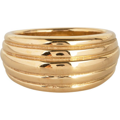 CHARMIN'S Charmins Ring Chunky Stripes Stahl Gold