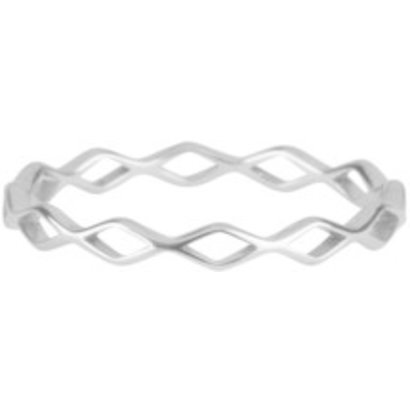 CHARMIN'S Charmins Ring Shiny Ace Chain Stahl Silber