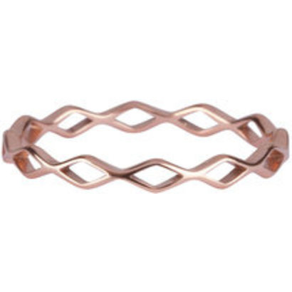 CHARMIN'S Charmins Ring Shiny Ace Chain Stahl Roségold