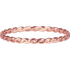 CHARMIN'S Charmins Ring Shiny Curvy Tiny Chain Stahl roséplattiert