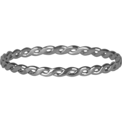 CHARMIN'S Charmins ring Shiny Curvy Tiny Chain Steel Black