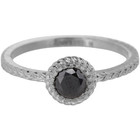 CHARMIN'S Charmins ring Iconic Vintage Black Zirconia Steel Silver