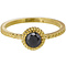 CHARMIN'S Charmins ring Iconic Vintage Black Zirconia Steel  Gold