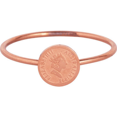 CHARMIN'S Charmins Ring Wish Coin Steel Roségold