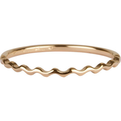 CHARMIN'S Charmins ring Shiny Petite Wave Steel Gold