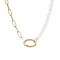 iXXXi JEWELRY IXXXI JEWELRY Necklace Square Chain Pearl Gold Plated Steel