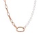 iXXXi JEWELRY IXXXI JEWELRY Necklace Square Chain Pearl Rose Gold Plated Steel