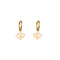 GO-DUTCH LABEL Go Dutch Label Earrings with Lotus flower Gold colored