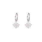 GO-DUTCH LABEL Go Dutch Label Earrings with Lotus flower Silver colored