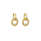 GO-DUTCH LABEL Go Dutch Label Earrings with Donut Gold colored