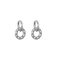 GO-DUTCH LABEL Go Dutch Label Earrings with Donut Silver colored