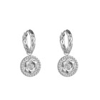 GO-DUTCH LABEL Go Dutch Label Earrings with Charm Flower Silver colored