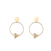 GO-DUTCH LABEL Go Dutch Label Earrings with Bee Gold colored