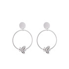 GO-DUTCH LABEL Go Dutch Label Earrings with Bee Silver colored