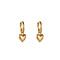 GO-DUTCH LABEL Go Dutch Label Earrings with Charm Heart Gold colored