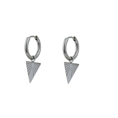 GO-DUTCH LABEL Go Dutch Label Earrings with Charm Silver colored