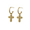 GO-DUTCH LABEL Go Dutch Label Earrings with Charm Cross Gold colored