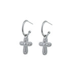 GO-DUTCH LABEL Go Dutch Label Ohrringe mit Charm Cross Silberfarben