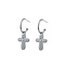 GO-DUTCH LABEL Go Dutch Label Earrings with Charm Cross Silver colored