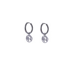 GO-DUTCH LABEL Go Dutch Label Earrings with Charm Globe Silver colored