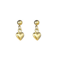 GO-DUTCH LABEL Go Dutch Label Ear studs with heart Gold colored