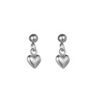 GO-DUTCH LABEL Go Dutch Label Ear studs with heart Silver colored