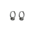 GO-DUTCH LABEL Go Dutch Label Earrings with Rings Silver colored