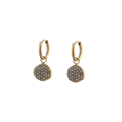 GO-DUTCH LABEL Go Dutch Label Earrings with Charm zirconia stones Gold colored